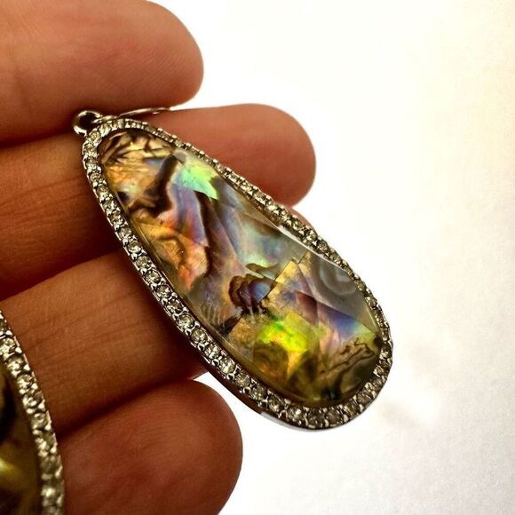 Premier Designs mother of pearl Flaunt earrings - Picture 3 of 10